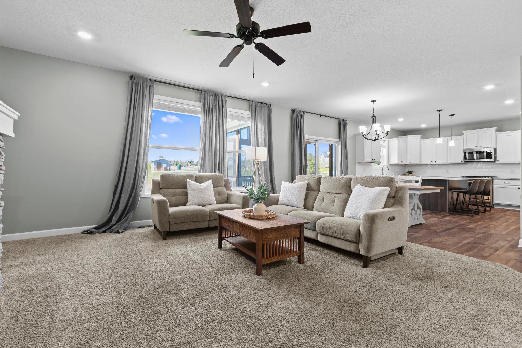 Tall ceilings/windows- making for an abundance of natural light throughout!