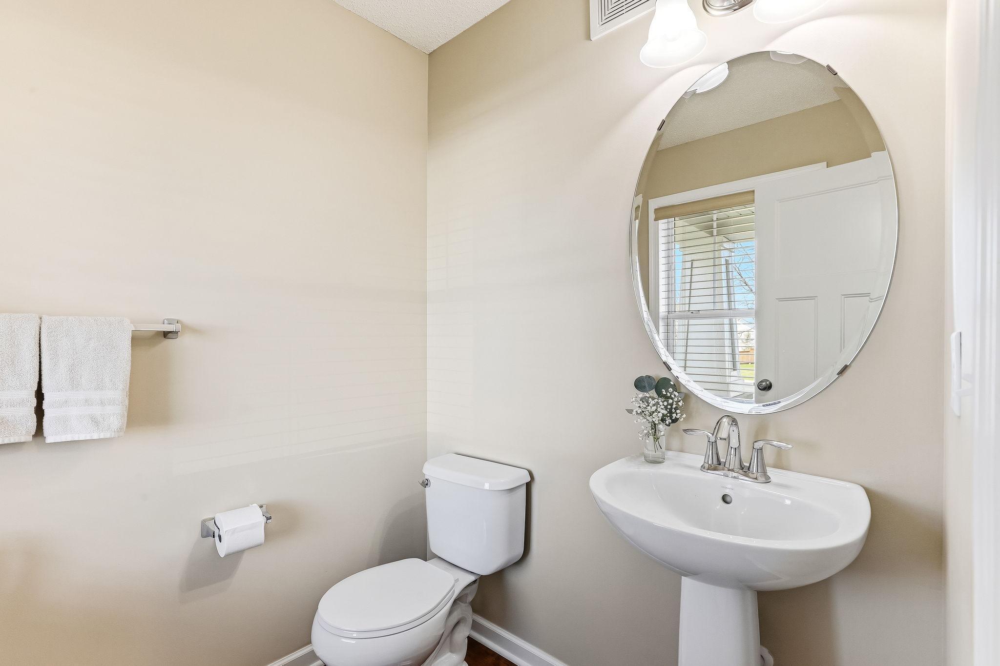 Convenient main floor half bath!