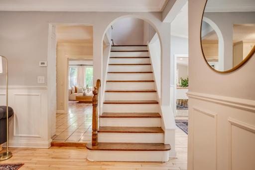 The home showcases an elegant combination of original character and modern updates.