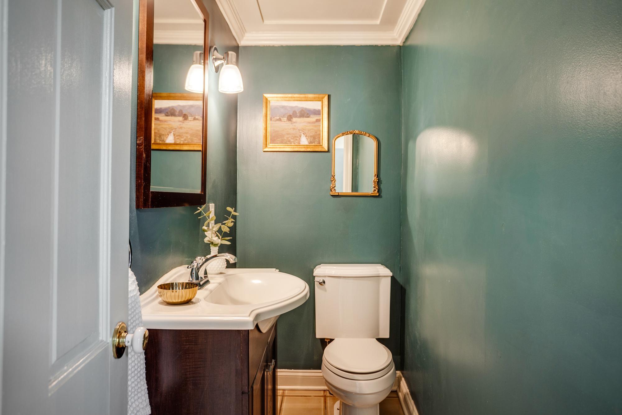 Main-level powder room