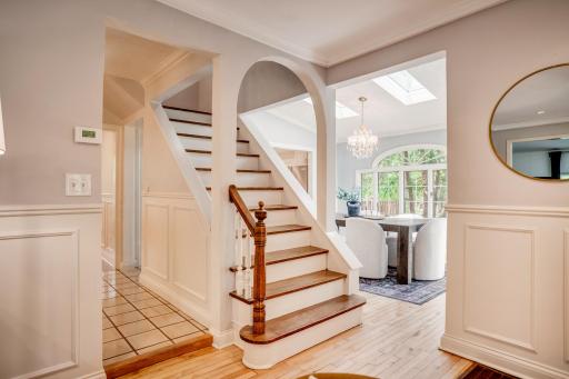 The home showcases an elegant combination of original character and modern updates.