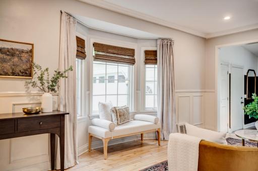 The home showcases an elegant combination of original character and modern updates.