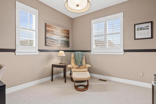 Main floor private office ideal for working from home. New carpet installed in 2026.