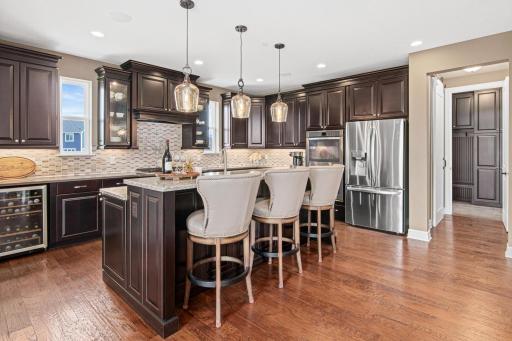 Chefâs kitchen featuring high-end finishes and exceptional functionality.