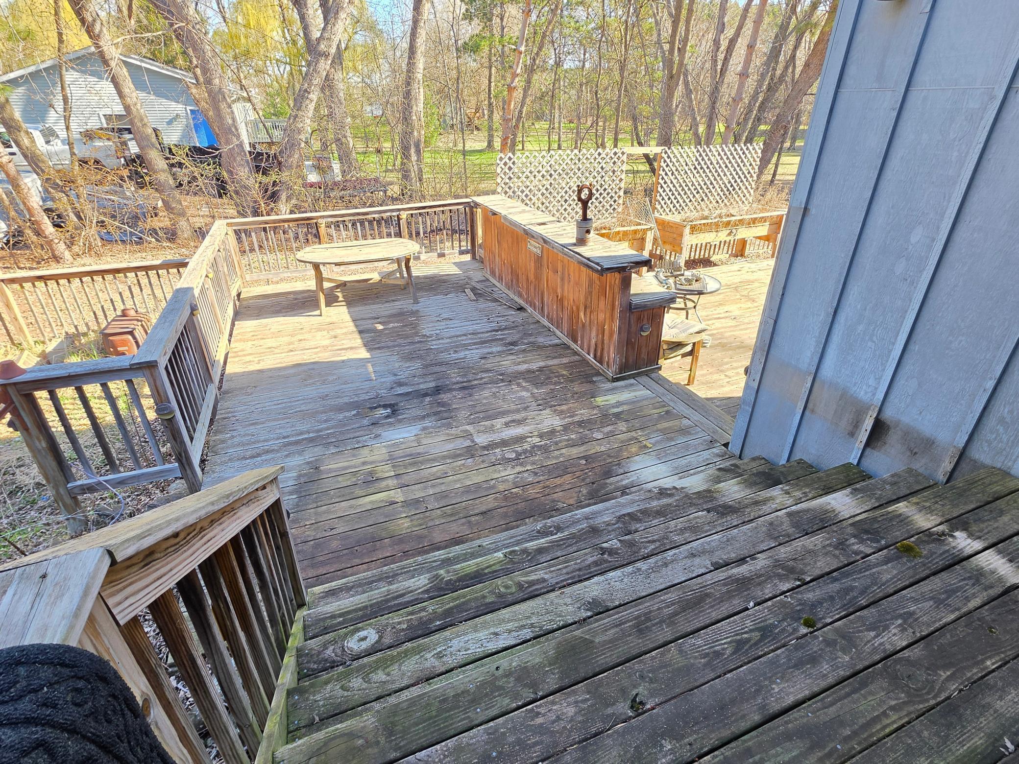 Walkout from dining room to your large, multi tiered deck!