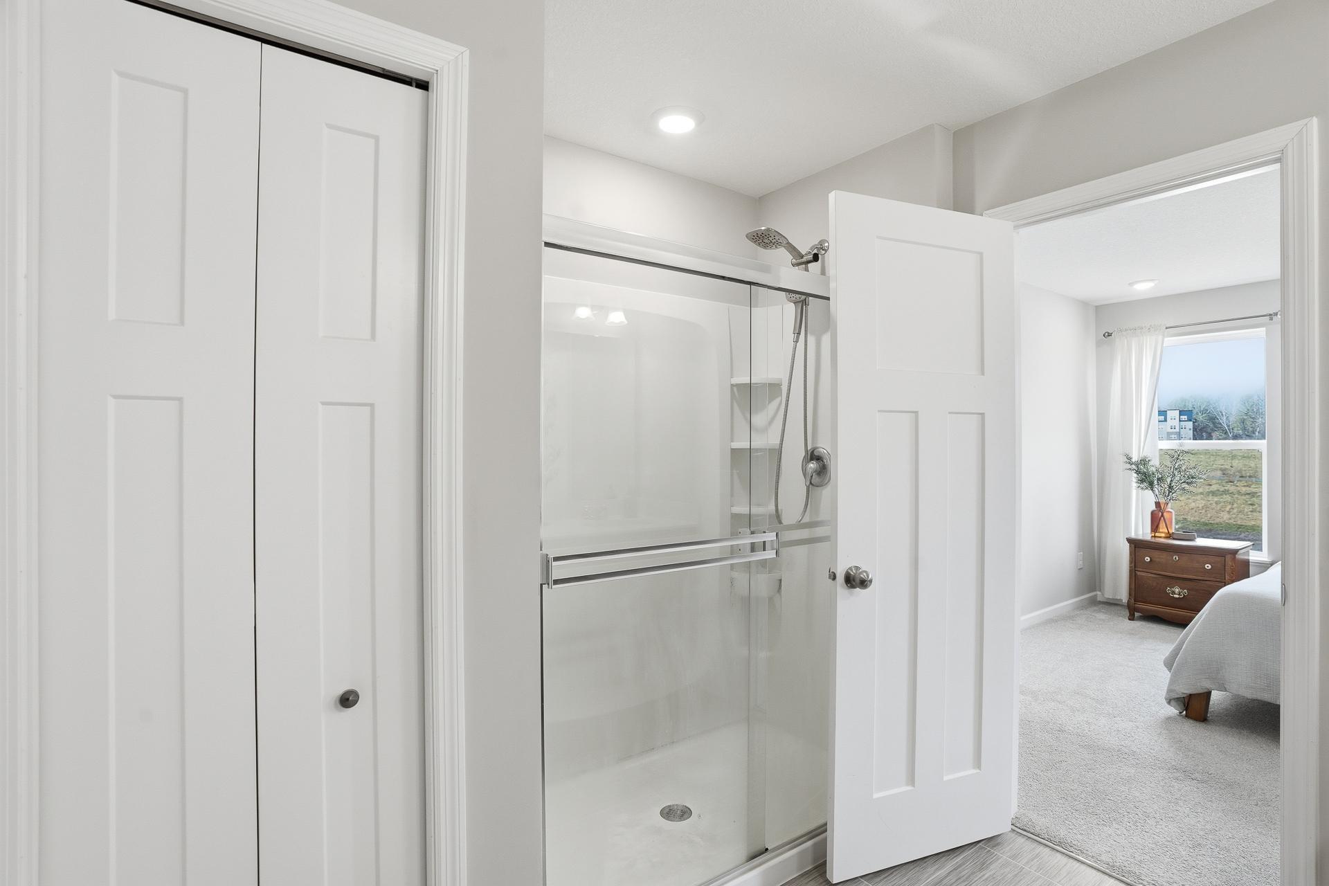 Primary bathroom with a convenient step-in shower