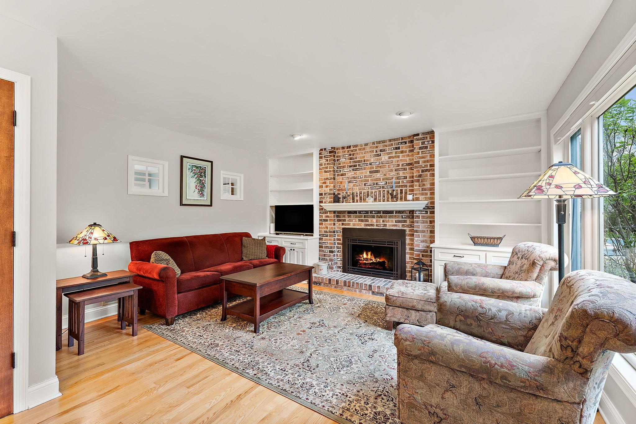 Cozy Brick Fireplace
