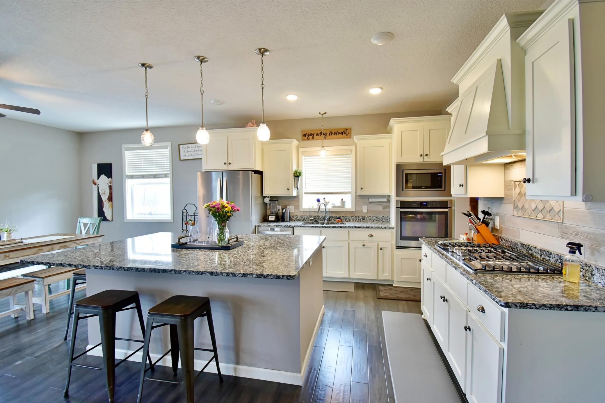 Expansive Granite Center Island