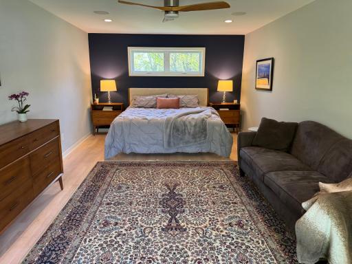 The large primary bedroom has room for your own private sitting area.
