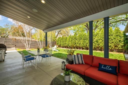 Enjoy the outdoors on the covered patio, over looking the private back yard!
