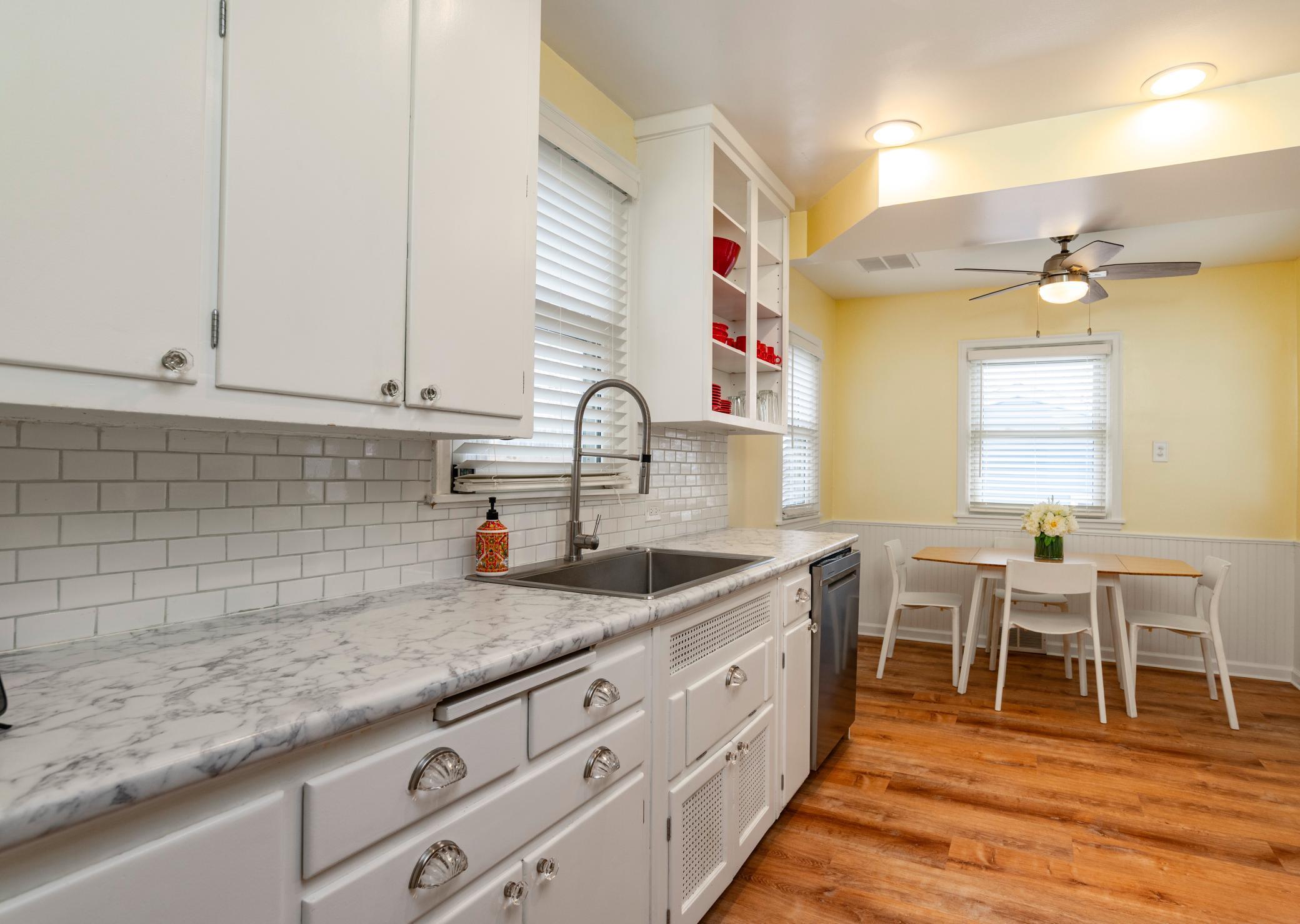 Enjoy the outside with the sunny kitchen window.