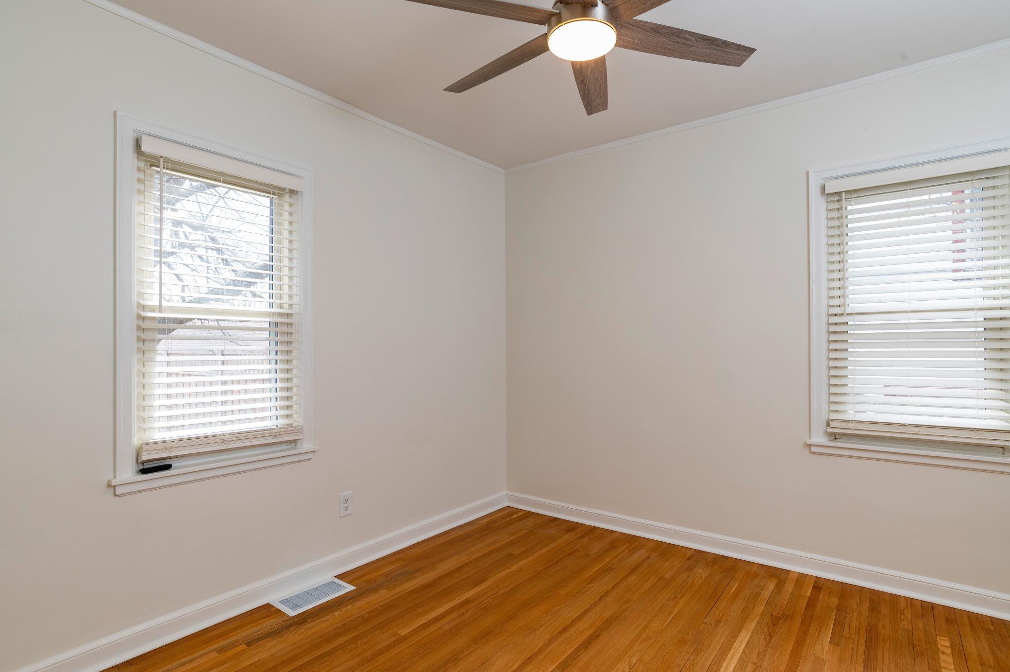 Gleaming refinished hardwood floors throughout the home.