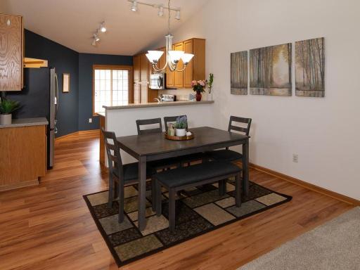 Entertaining is easy on the main floor with the open concept kitchen, dining, and living room.