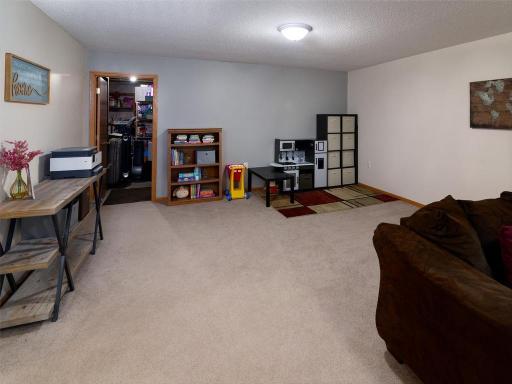 Used as a play area, this extra space in the basement can be turned into anything.