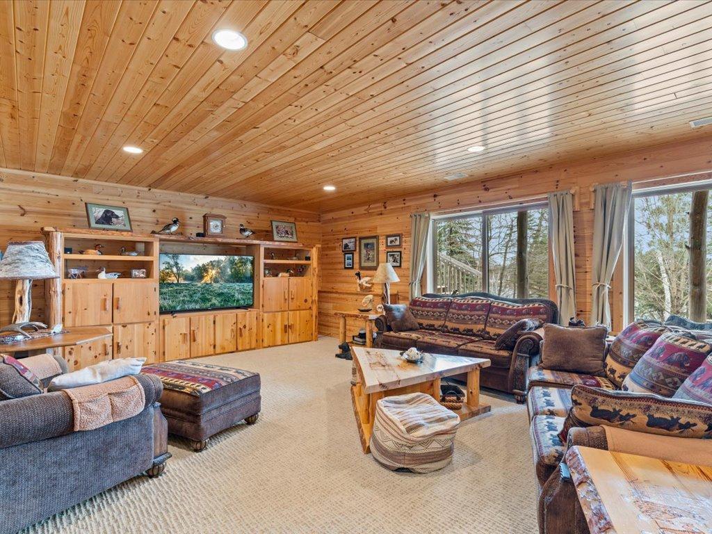 Family room with great lakeside views.