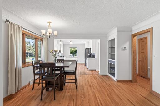 Functional kitchen and dining space complete with built-ins!