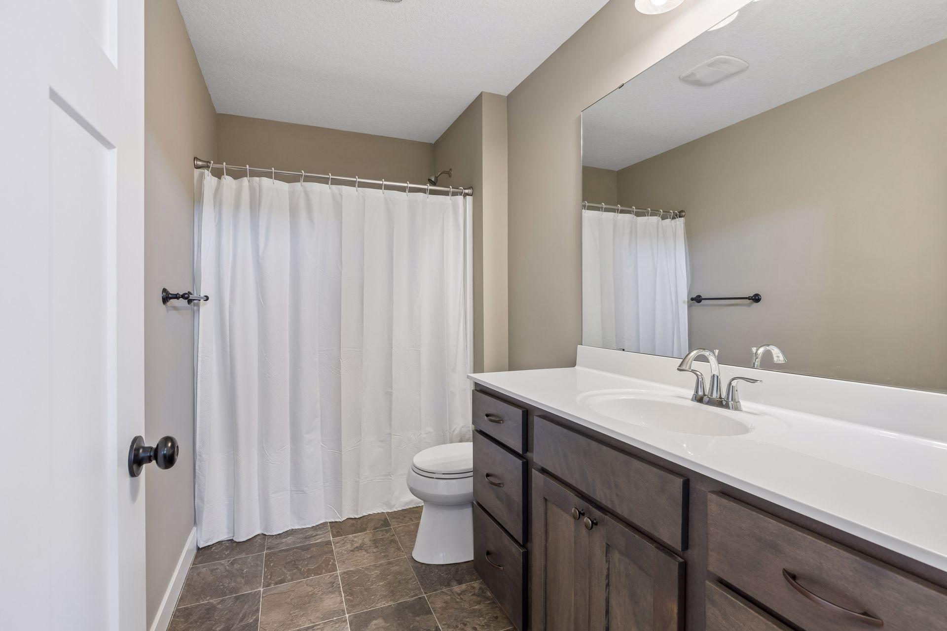 Full bath on the main level.