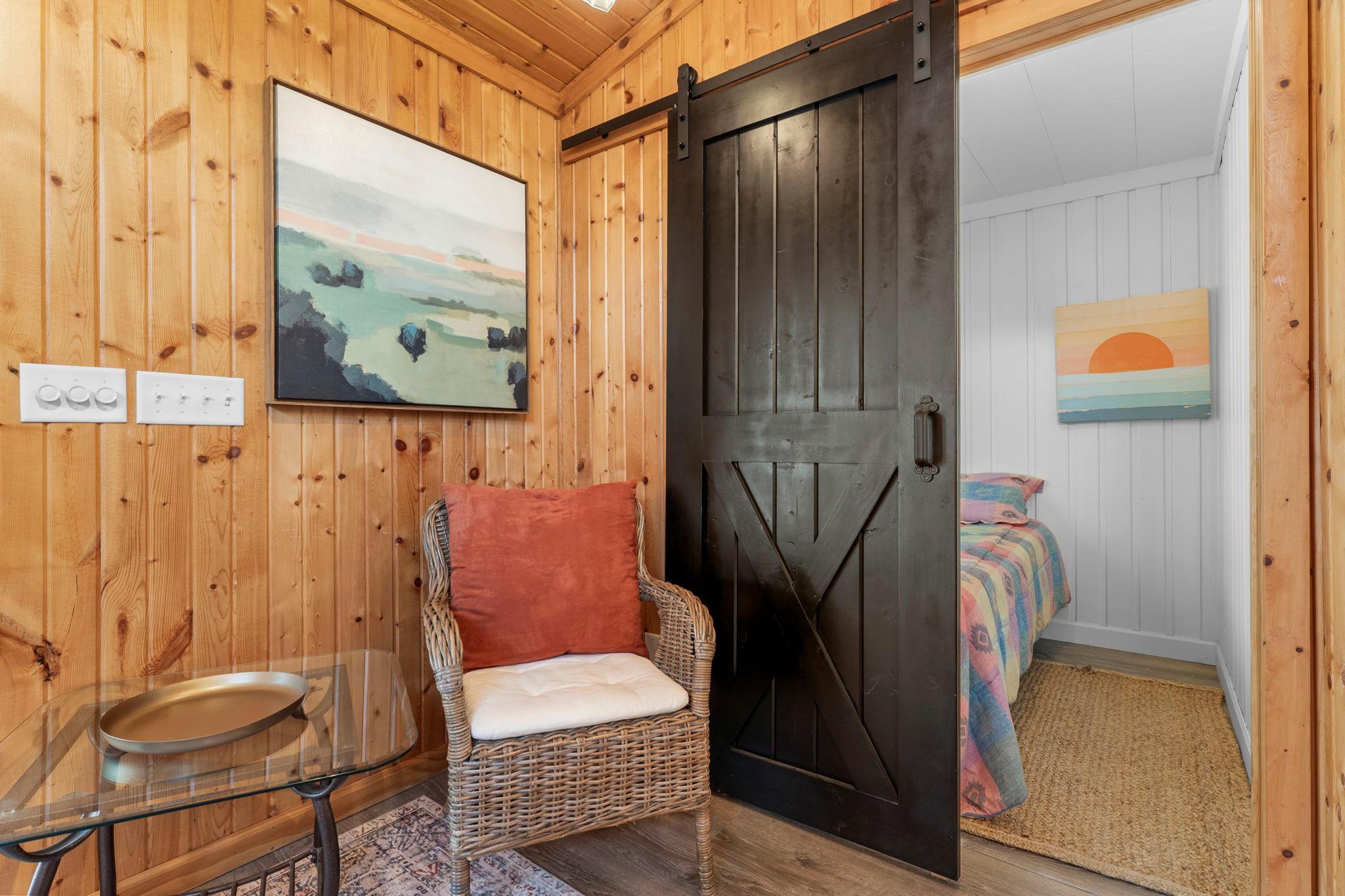 This cozy nook opens to the 2nd bedroom with barn door.