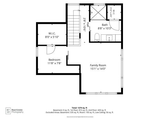 Primary suite, whole level