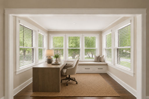 Virtually staged Office