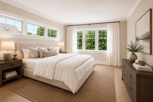 Virtually staged - primary suite