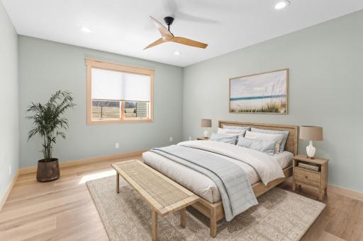 All three Bedrooms are light-filled, and feature ceiling fans.
