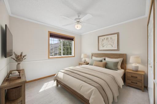 Bedroom #3, upper level (Shown virtually staged)