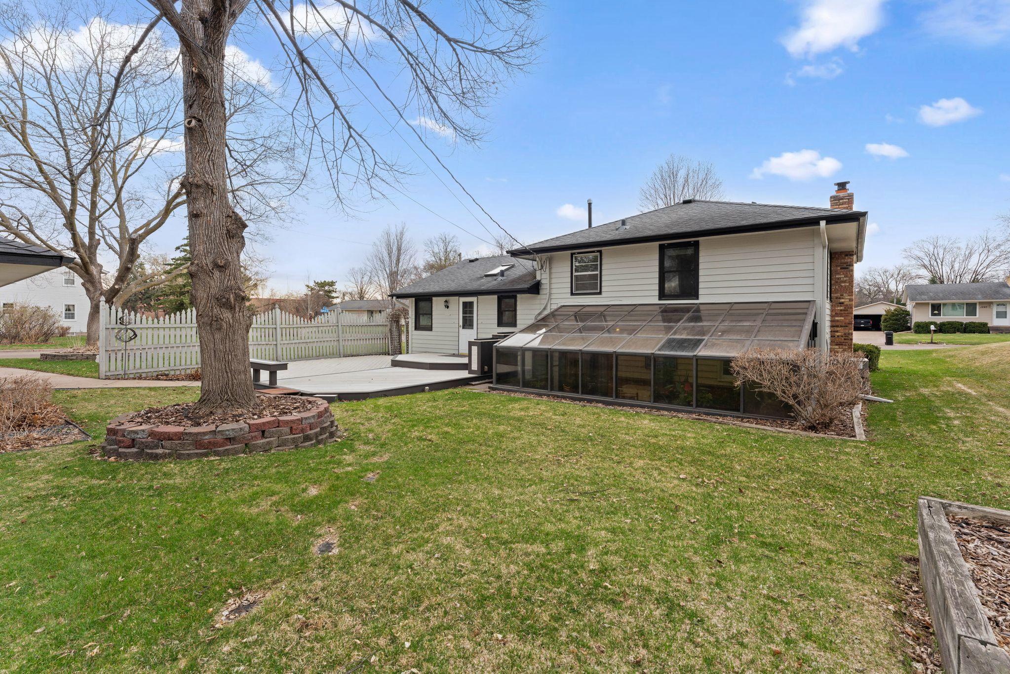 Rear View features Deck & Sunroom