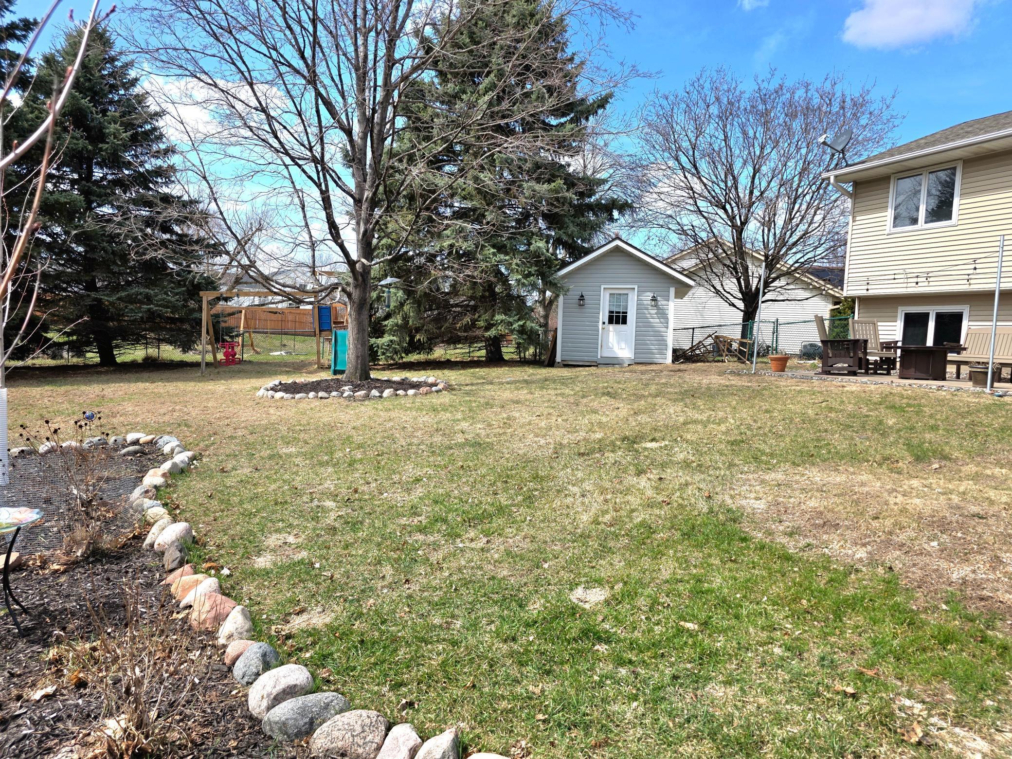 Backyard from southeastern corner