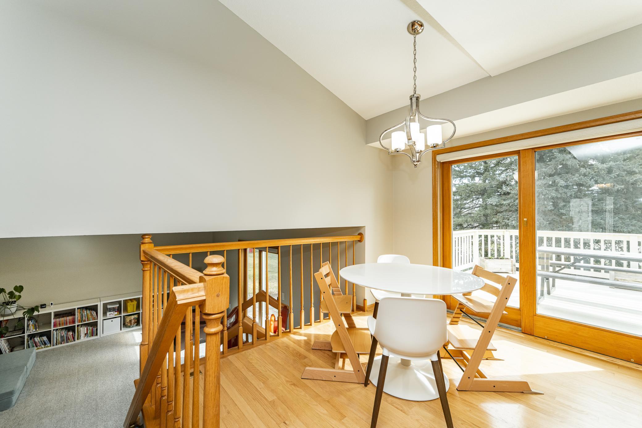 Stairs down to Family Room
