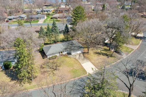 Drone shot of house's large sweeping lot!