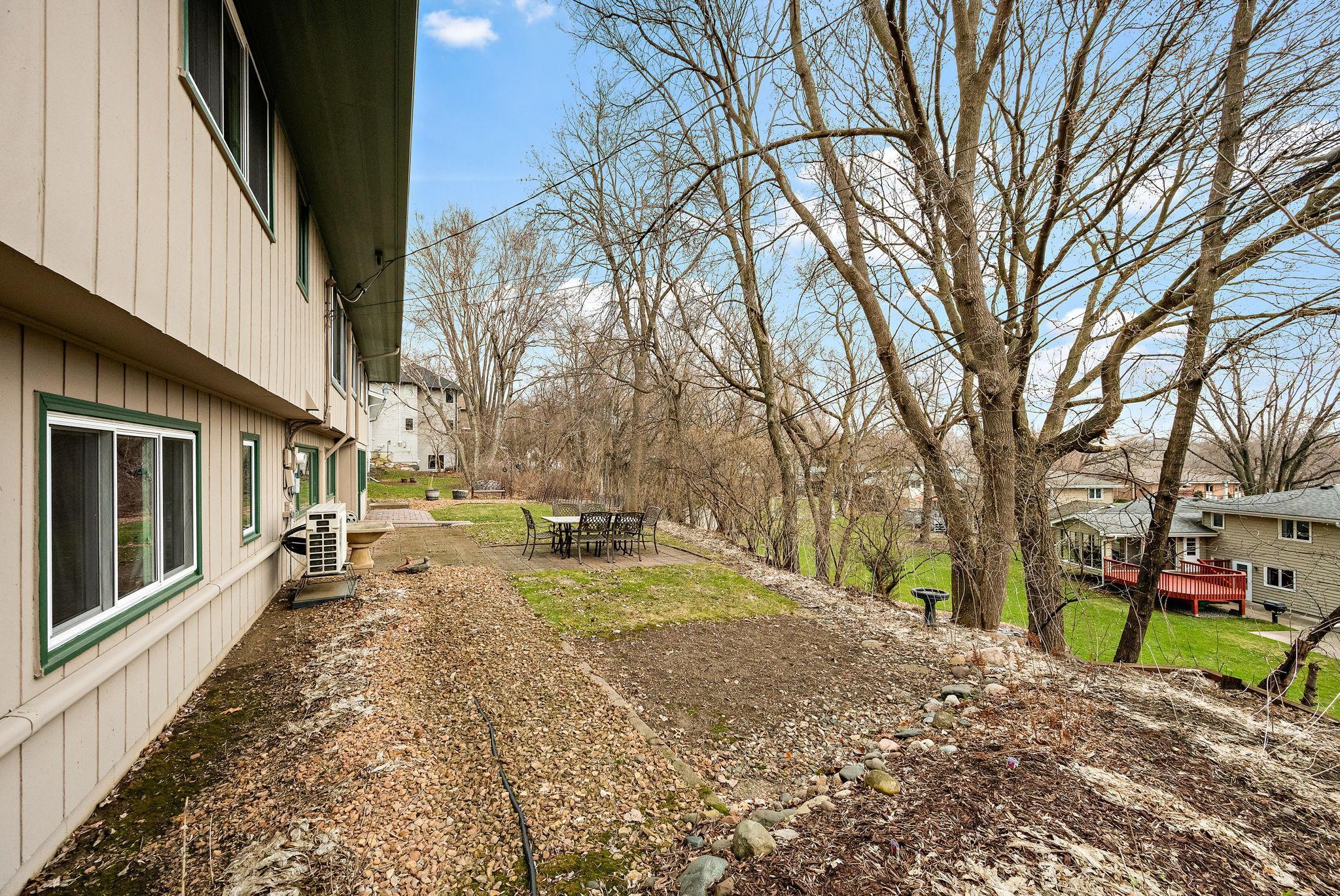 The backyard is full of green in the summer!