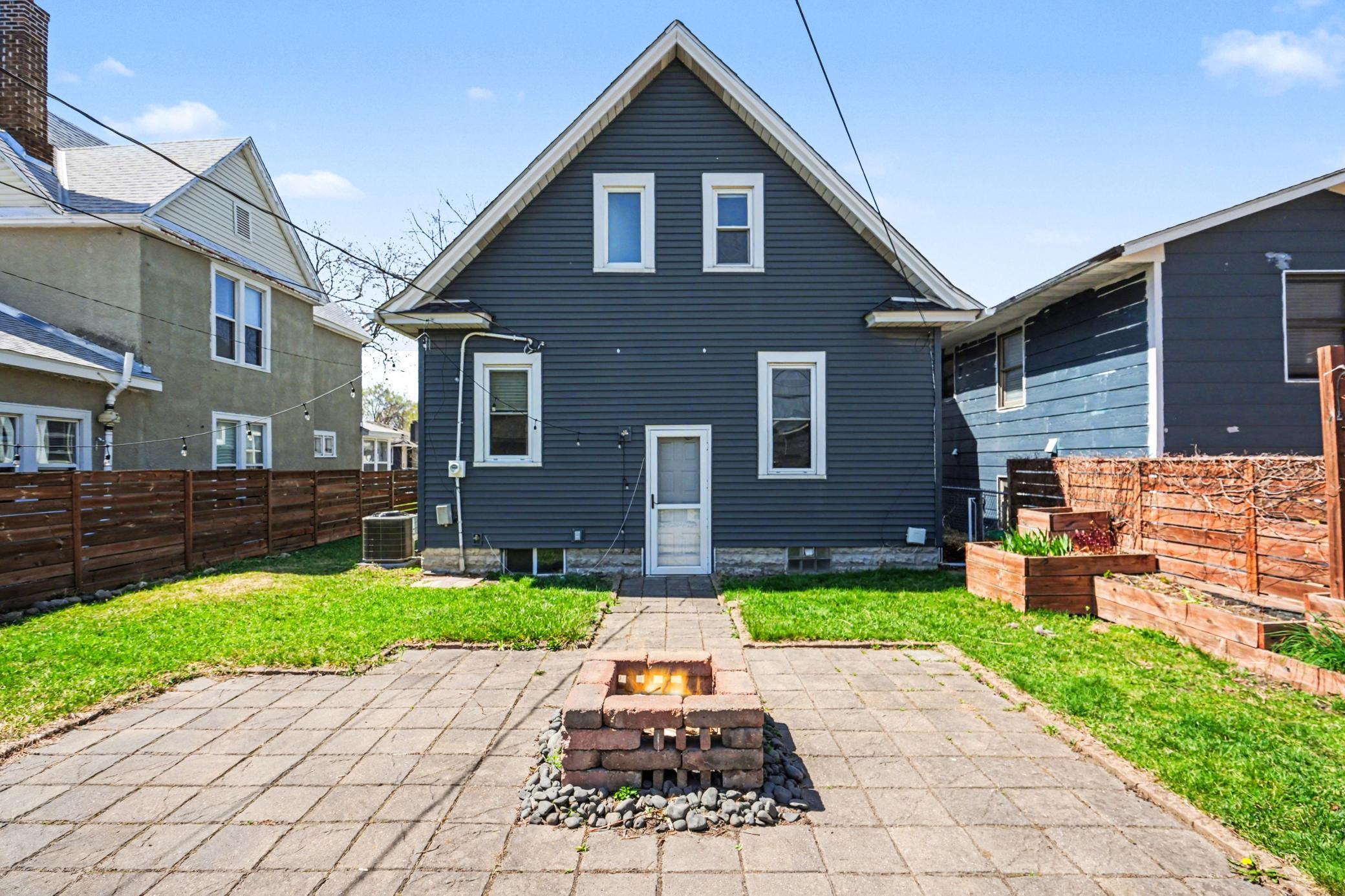 Backyard Exterior, Patio & Fire pit