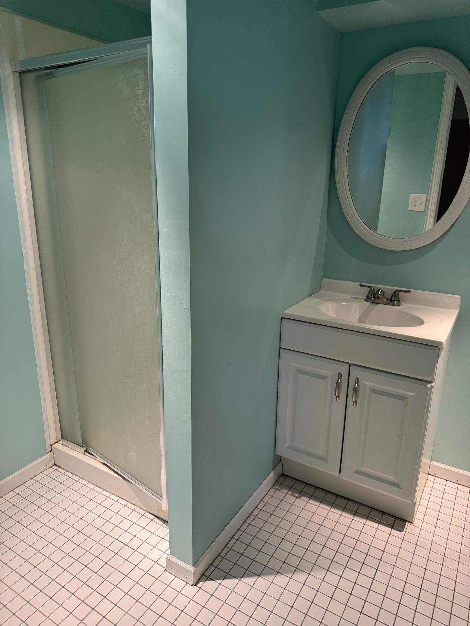 3/4 Bathroom w/shower - Basement