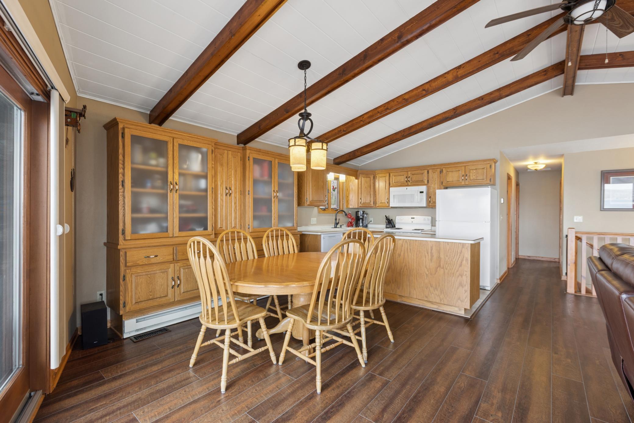 This space offers an abundance of storage. Floors were updated when current owners remodeled removing a spiral staircase, expanding the bedroom and adding the entryway closet.