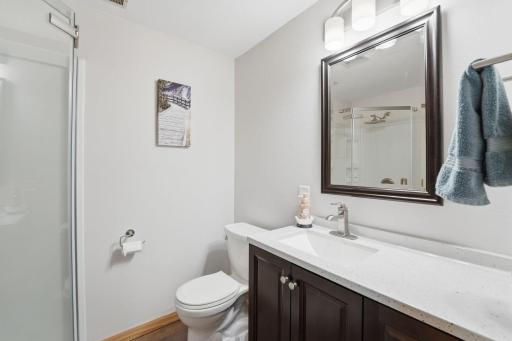 Lower level 3/4 bathroom