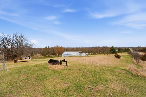 Rolling hills and flat areas throughout the property