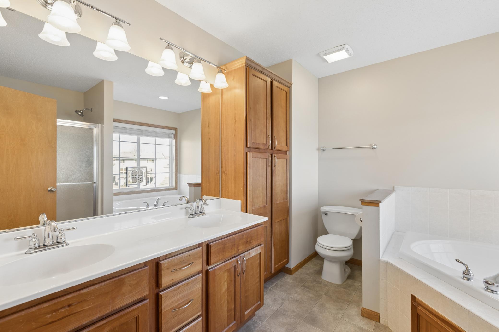 Full Primary Bath with Double Sinks