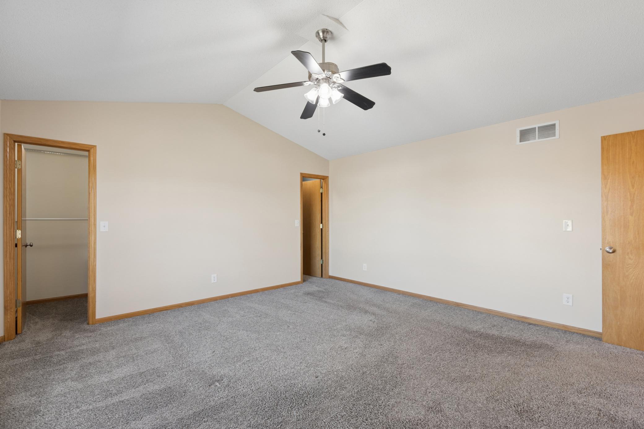 Full Private Primary Suite with His and Hers Closets