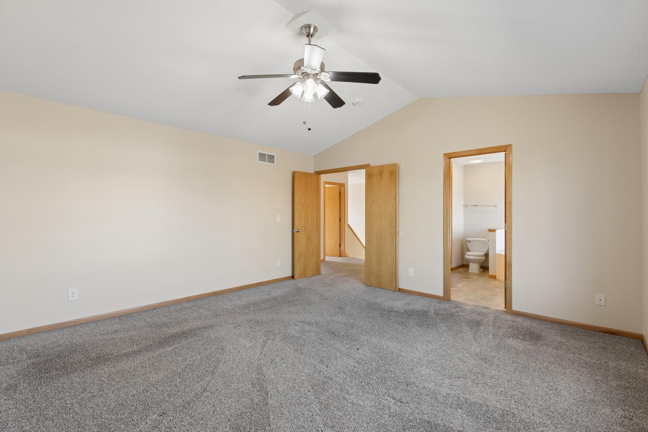 Full Private Primary Suite with His and Hers Closets