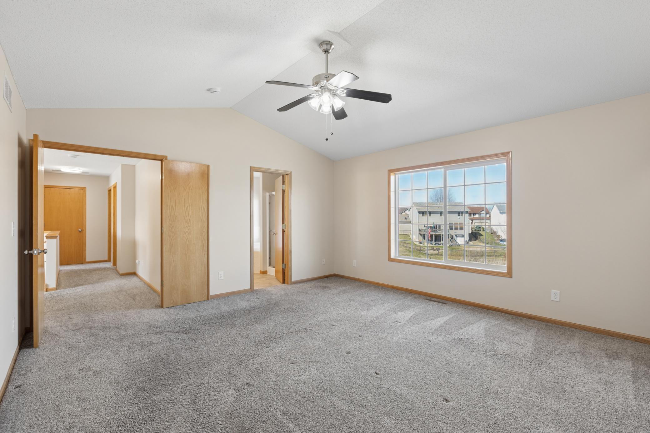 Full Private Primary Suite with His and Hers Closets