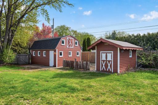 16x22 heated outbuilding and separate storage shed.