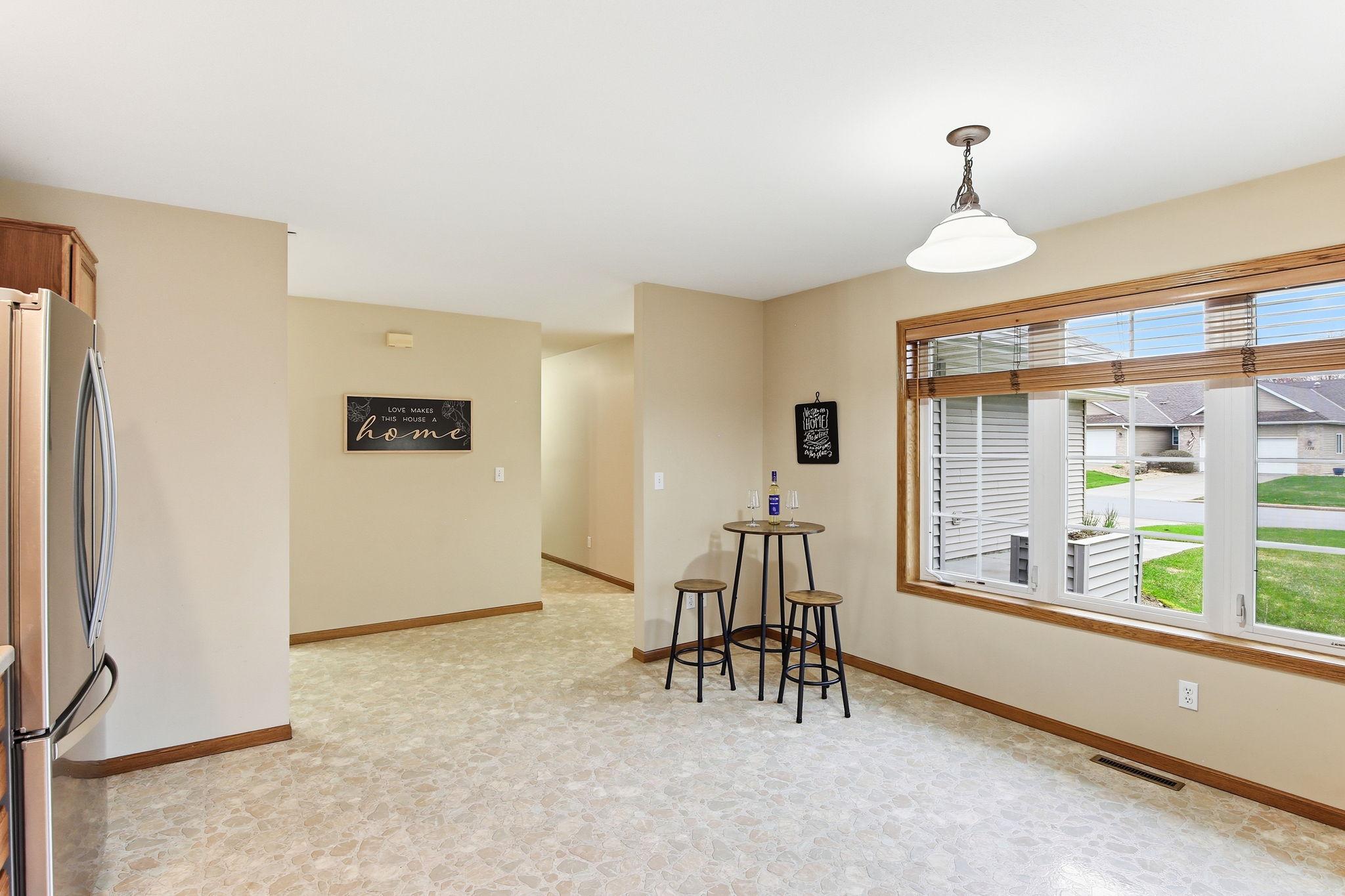 Room for an informal dining area in the kitchen with great natural light from the front window.