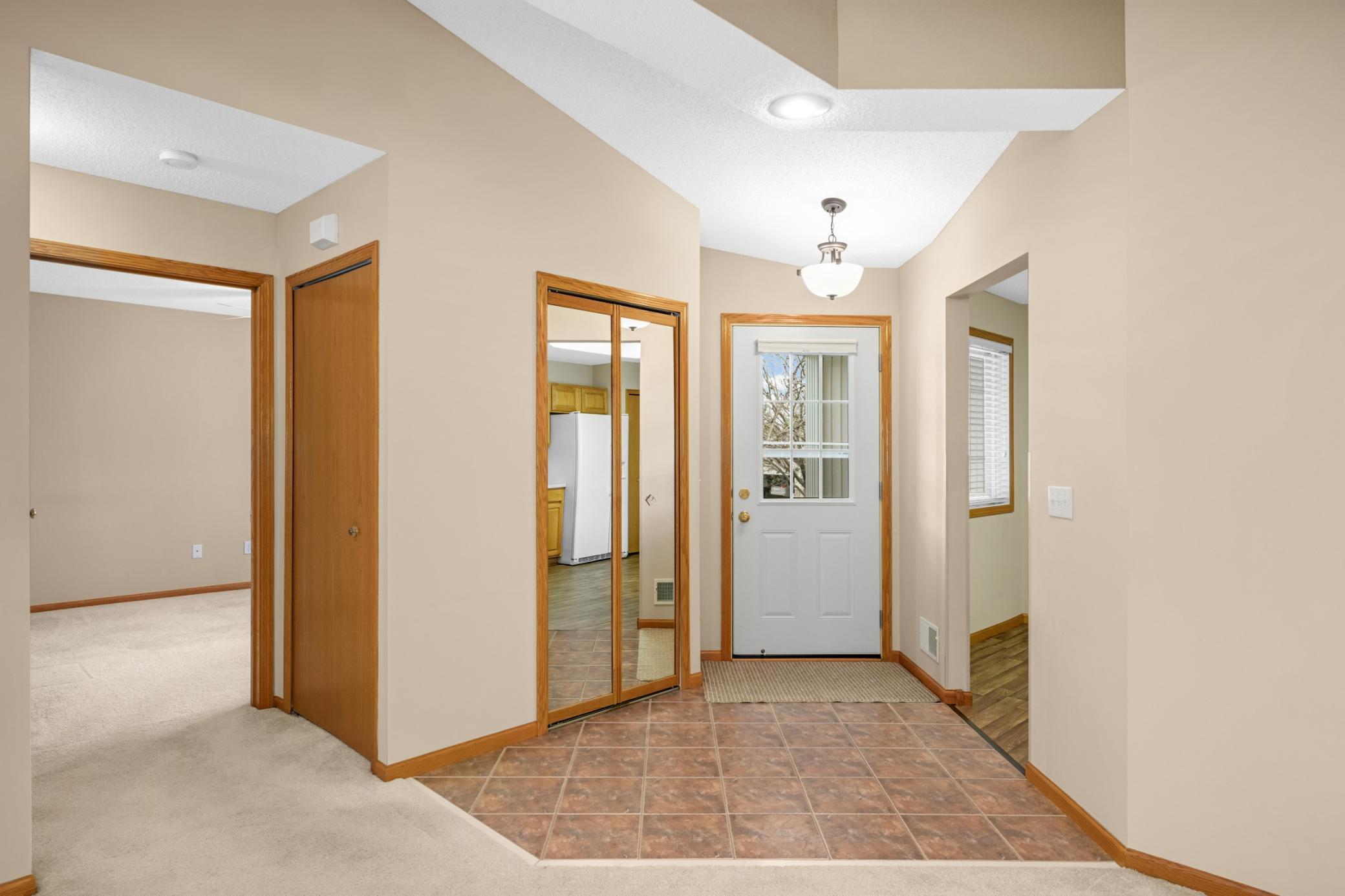 Front entryway closet with ample storage, one of many throughout the home