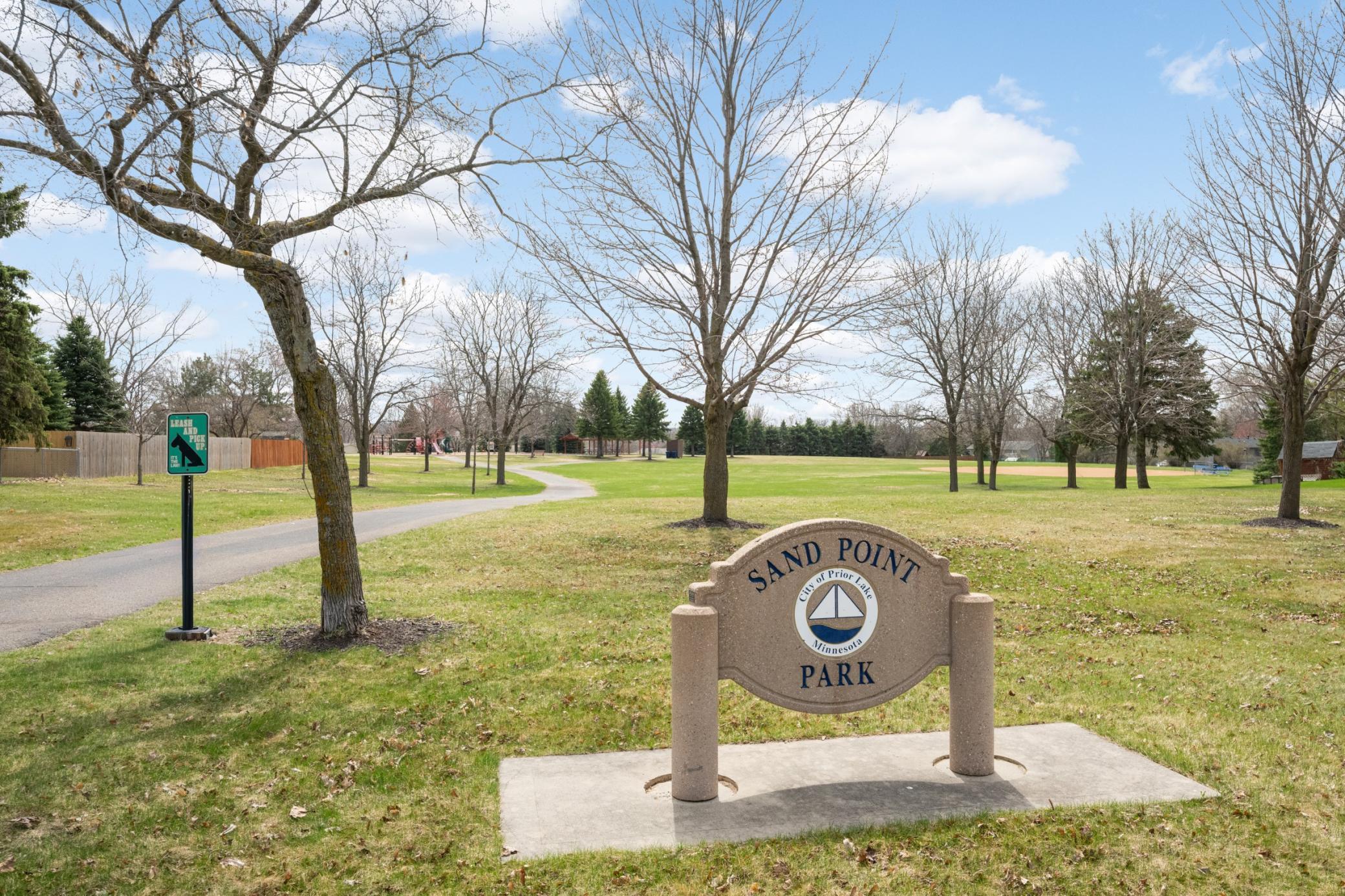 Sand Point Park with public beach access