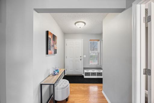 Welcoming entry space with multiple closets for extra storage.