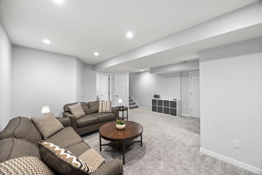 The lower level, finished in 2022, extends the home’s living space.