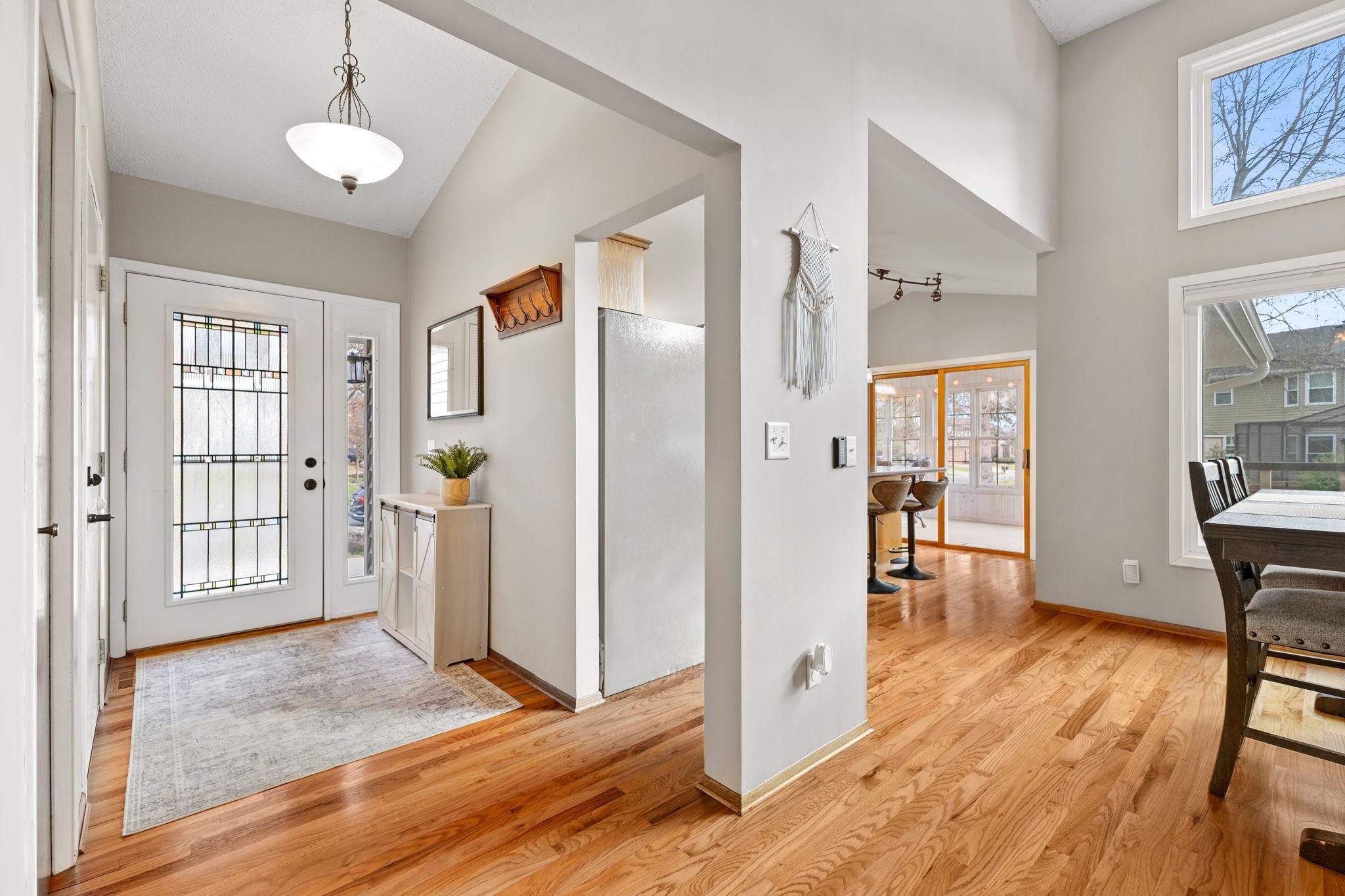 kitchen and entryway