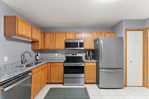 Newer granite counter tops and stainless appliances