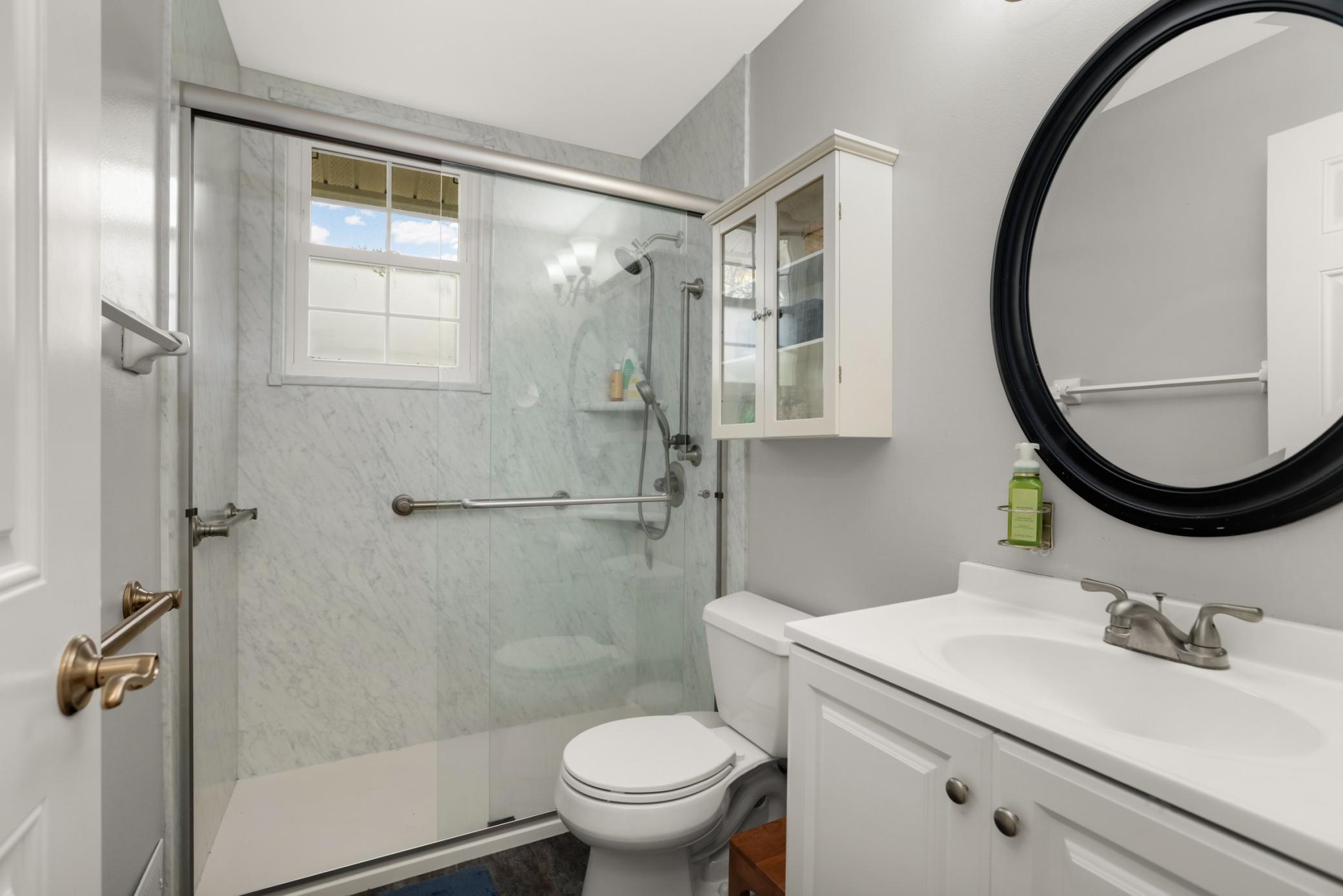 This is the upper level bathroom, nicely updated!